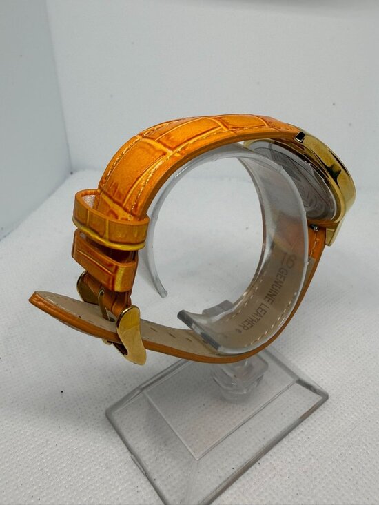 Invicta 15936 Women’s Gold Tone Roman Numeral Watch Orange Leather + 4 Straps main image 9